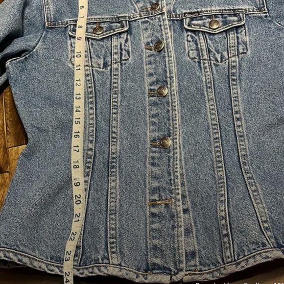 Vintage Faconnable Fitted  Bottom Down Denim Jean Jacket Size X-Large - Picture 5 of 5